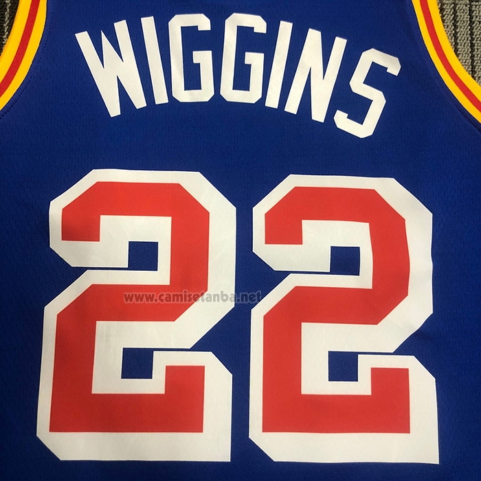 Camiseta Golden State Warriors Andrew Wiggins #22 75th Anniversary Azul